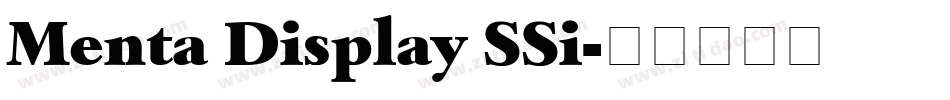 Menta Display SSi字体转换